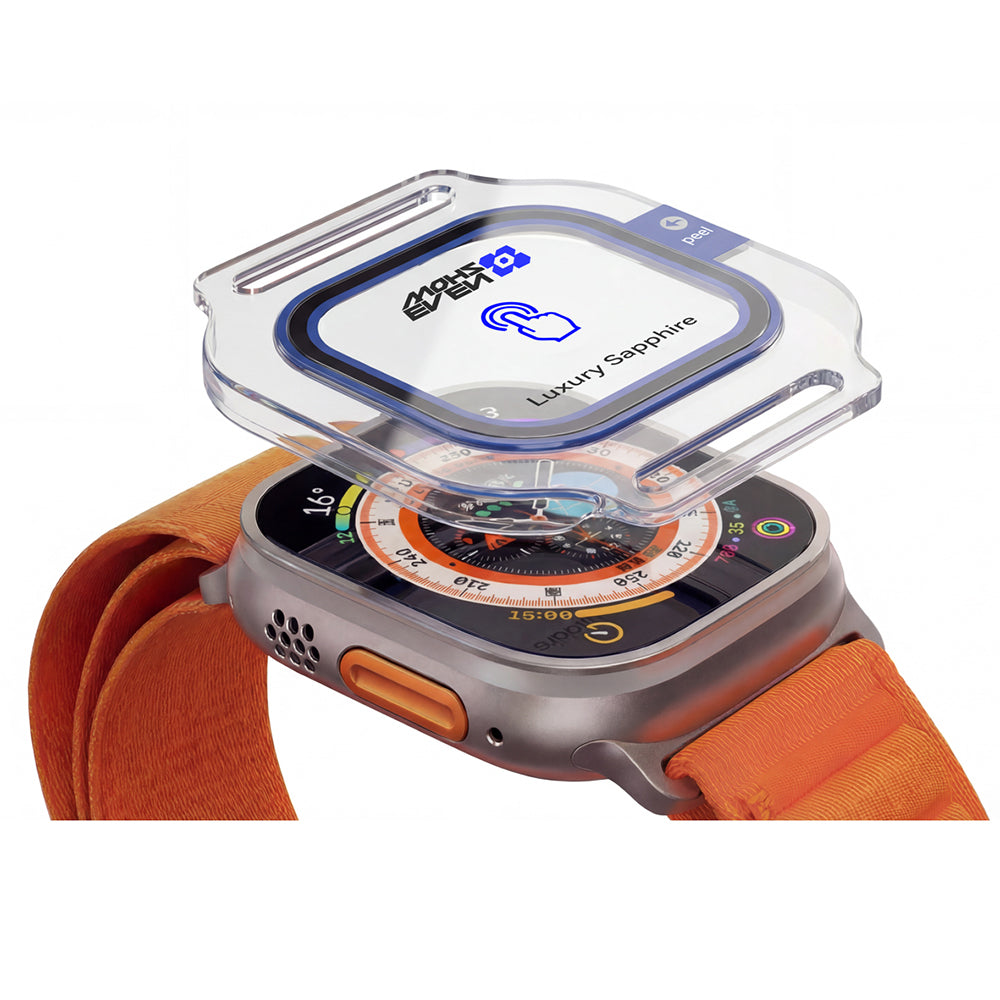 Apple Watch Ultra 49mm Mohseven iWatch Serisi Safir Akıllı Saat Temperli Cam Ekran Koruyucu Titanyum