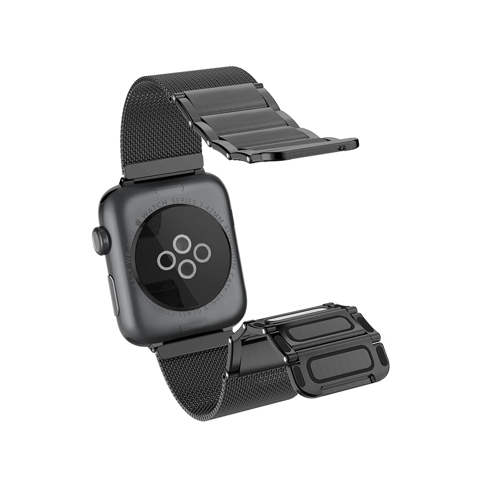 Watch Ultra 49mm Raptic Classic Plus Serisi Magnetik Metal Hasır Kordon Siyah