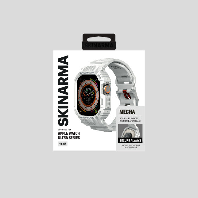Watch Ultra 49mm Skinarma Mecha 2in1 TPU Kasa Koruyucu + Silikon Kordon Siyah