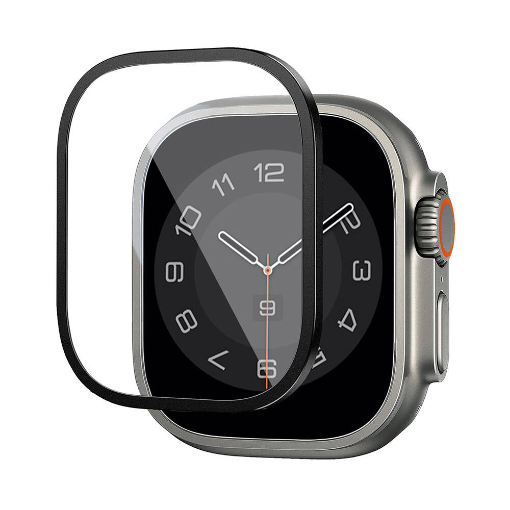 Watch Ultra 49mm Wiwu Wi-JD106 Easy Install Akıllı Saat Temperli Cam Ekran Koruyucu Siyah