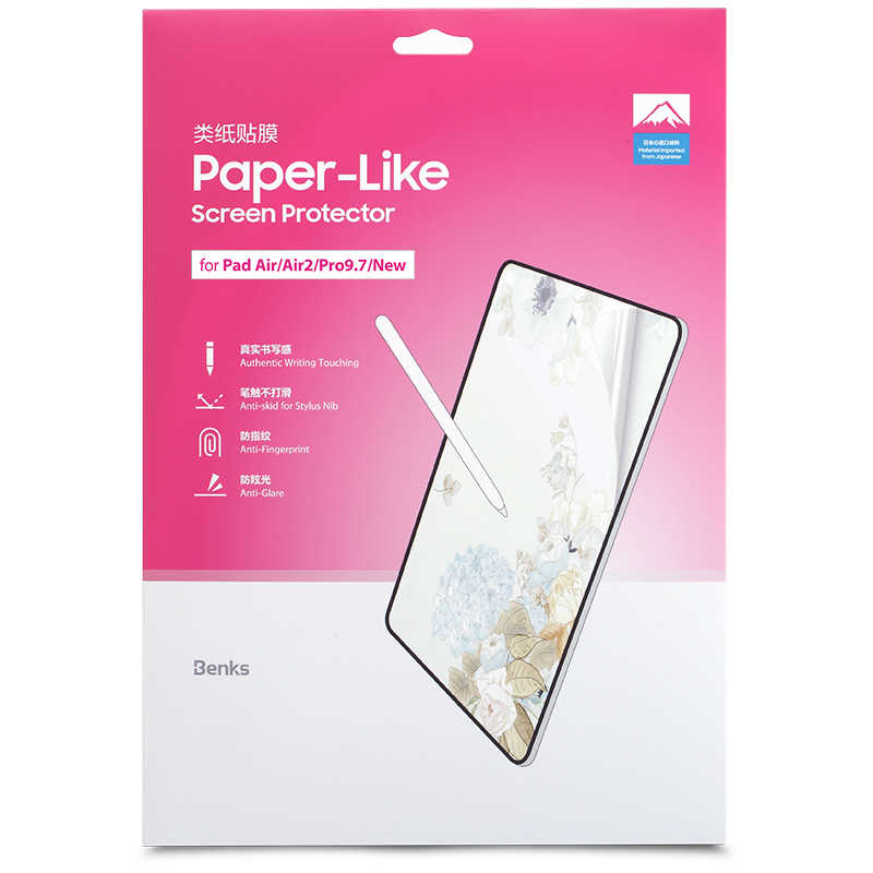 Benks iPad 10.2 2021 (9.Nesil) Paper-Like Ekran Koruyucu Renksiz