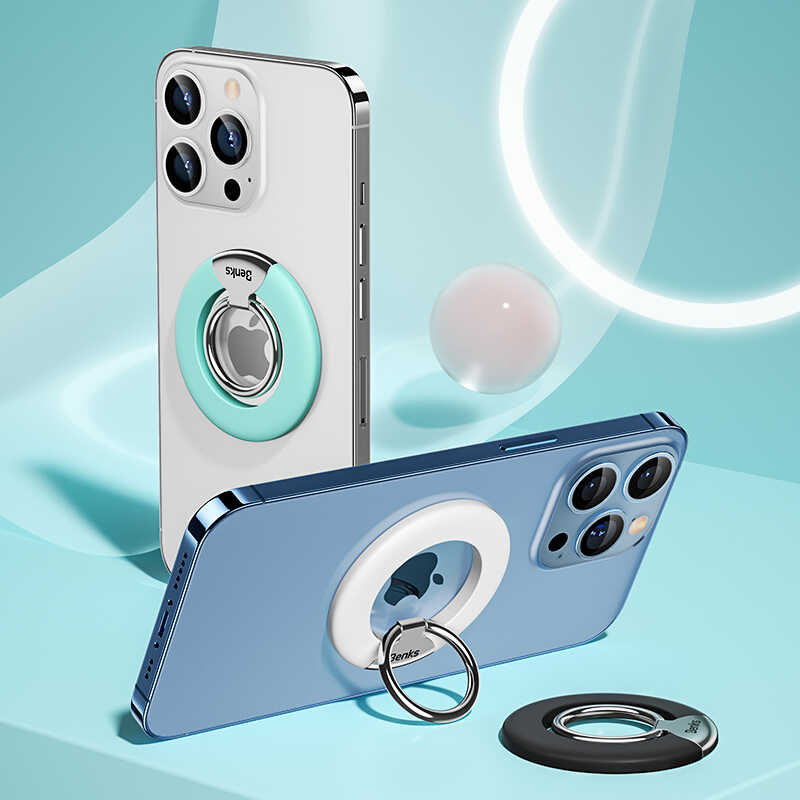 Benks L42 Magnetik Telefon Yüzük Tutucu Aparat Siyah