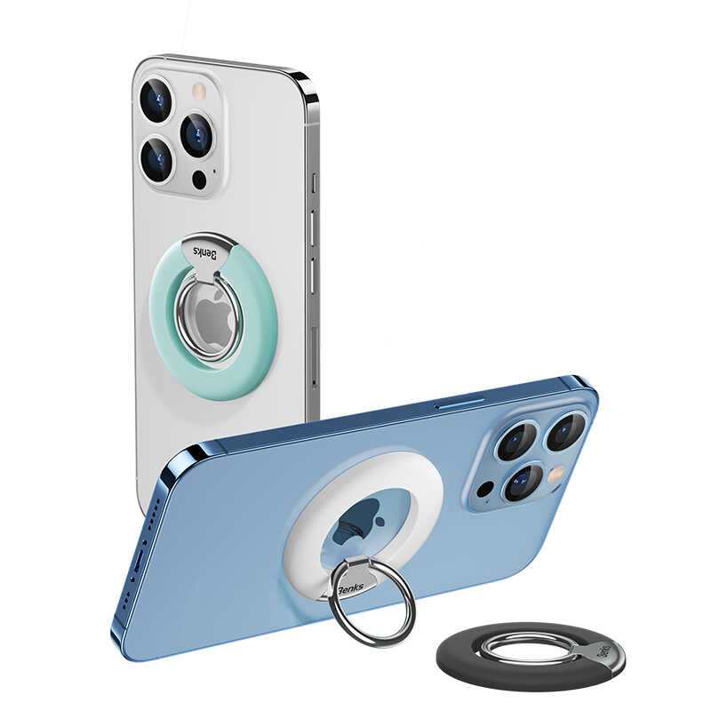 Benks L42 Magnetik Telefon Yüzük Tutucu Aparat Siyah