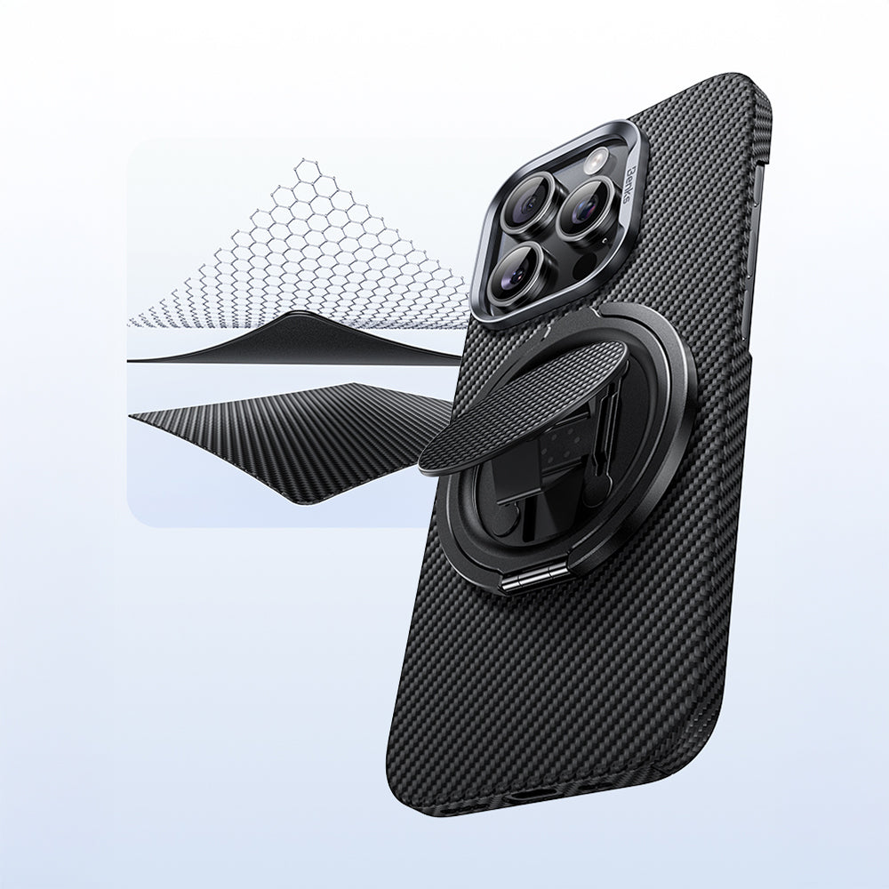 Benks L56 Magnetik 360 Derece Dönebilen ArmorPop Kevlar Tasarımlı Parmak Ring Stand Turuncu