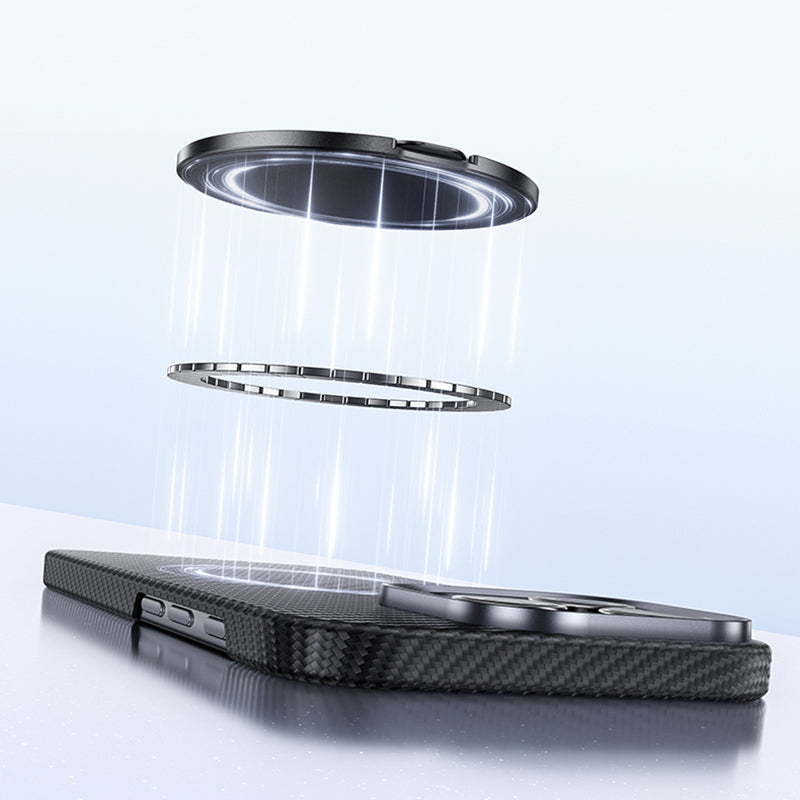 Benks L56 Magnetik 360 Derece Dönebilen ArmorPop Kevlar Tasarımlı Parmak Ring Stand Siyah-Gri