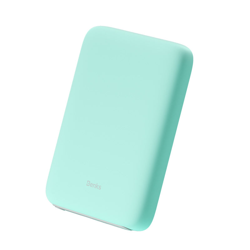 Benks MP06 15W Magsafe Magnetik Slim Powerbank 10000 Mah iPhone 12-13-14 Serisi Yeşil