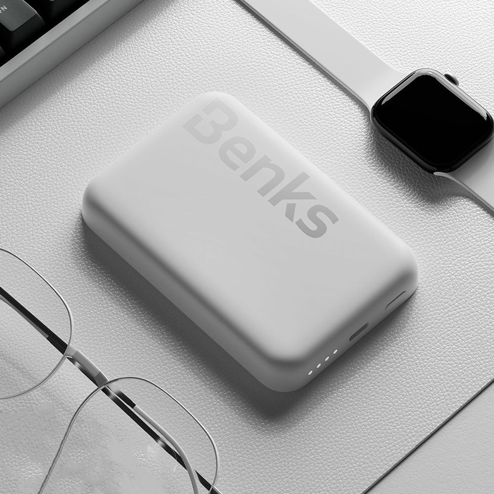 Benks MP10 Magsafe Magnetik İnce Tasarımlı Powerbank 6000mAh Mavi