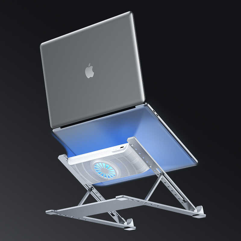Benks SR03 Fanlı Laptop Standı Gümüş