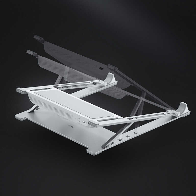 Benks SR03 Fanlı Laptop Standı Gümüş