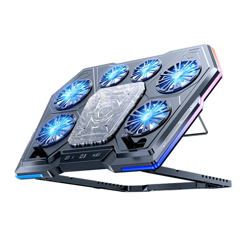 Benks SR09 LCD Gösterge Ekranlı Ayarlanabilir Fan ve Yükseklik Özellikli Laptop ve Notebook Standı Siyah