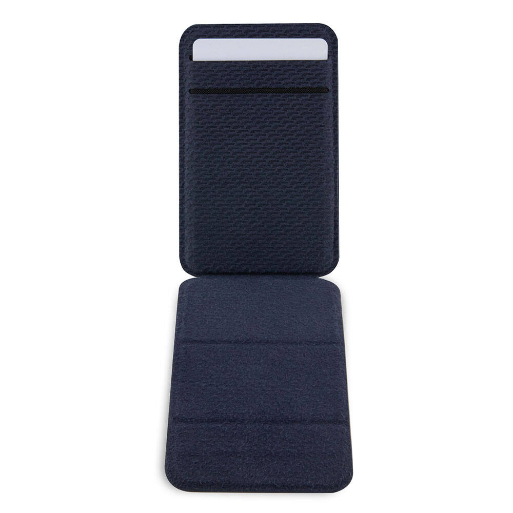 BMW Orjinal Lisanslı Metal Logolu Standlı Magnetik Kartlık Lacivert