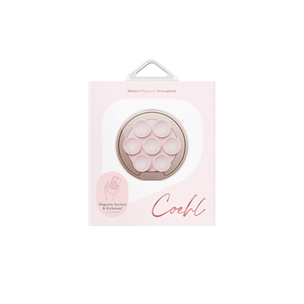 Coehl Luna Serisi 360 Derece Dönebilen Magnetik Ring Stand Telefon Tutucu Pembe