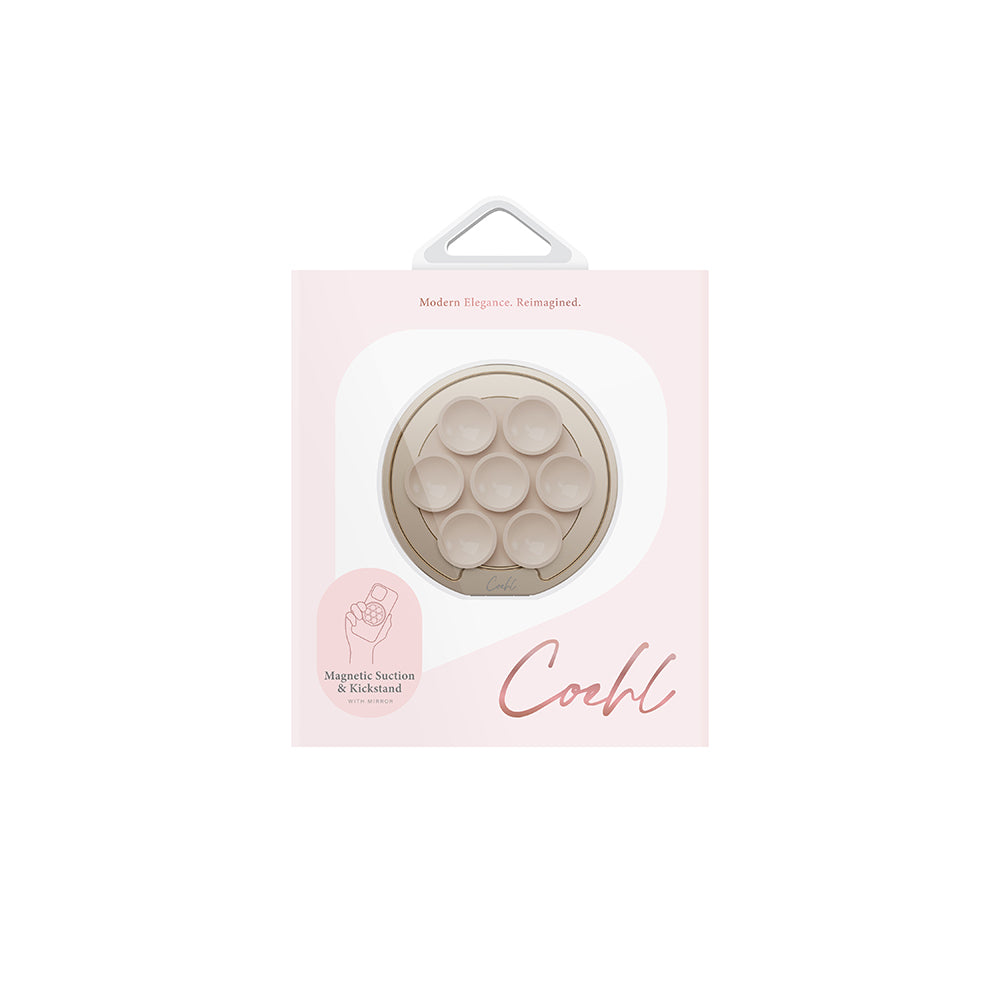 Coehl Luna Serisi 360 Derece Dönebilen Magnetik Ring Stand Telefon Tutucu Bej