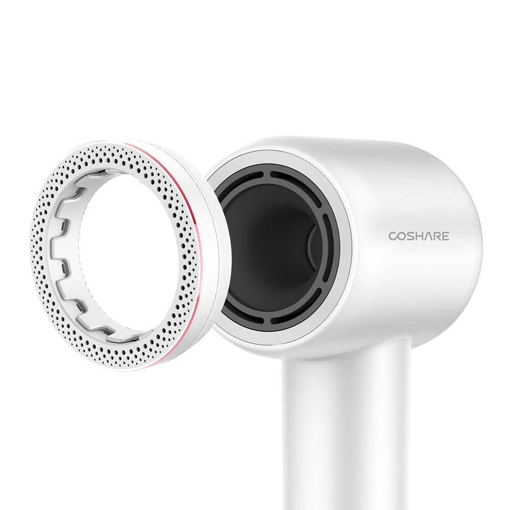 Coshare HD10E SuperFlow1 İyon Teknolojili Isı Dereceli Led Işıklı Saç Kurutma Fön Makinesi Beyaz