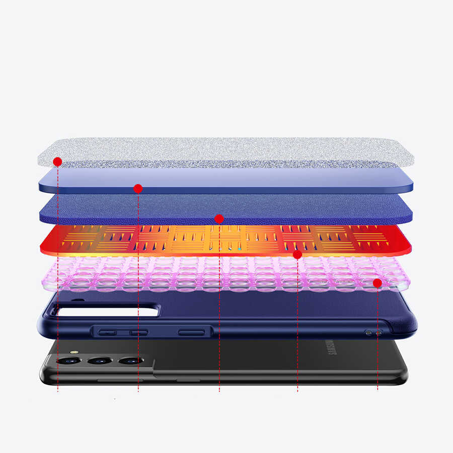 Galaxy S21 Plus Kılıf Wiwu Sand Stone Kılıf Beyaz