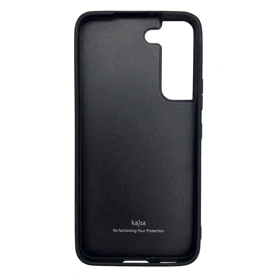 Galaxy S22 Plus Kılıf Kajsa Pearl Pattern Hakiki Deri Kılıf Kahverengi