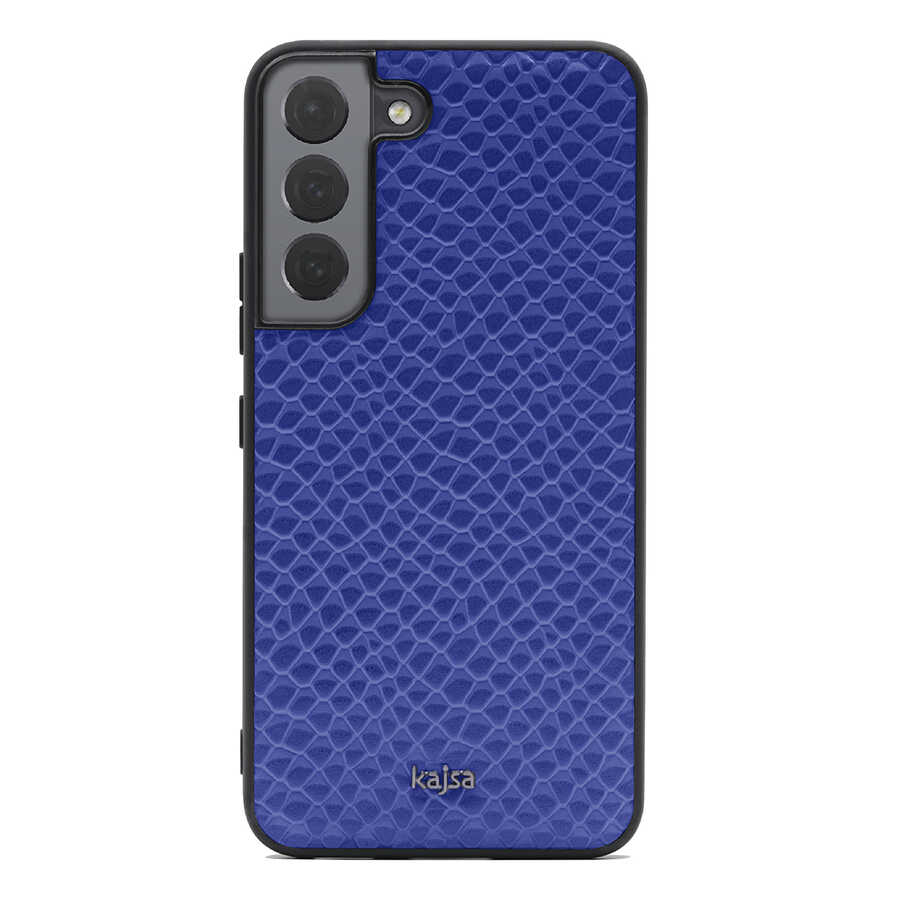 Galaxy S22 Plus Kılıf Kajsa Pearl Pattern Hakiki Deri Kılıf Kahverengi