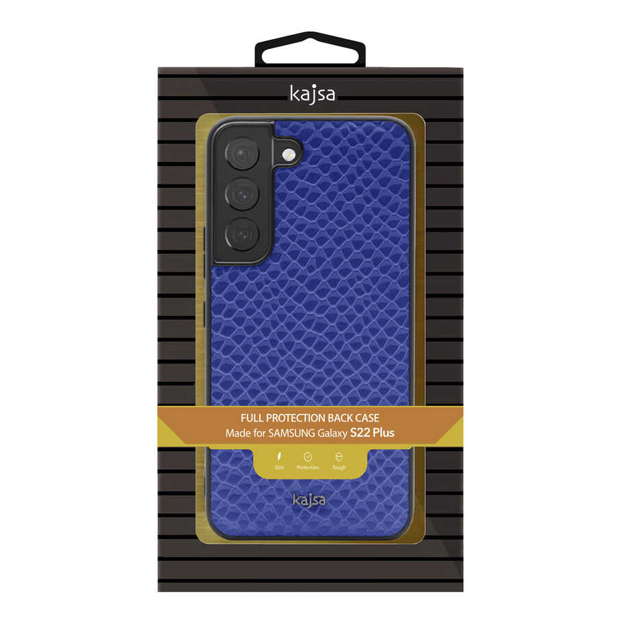 Galaxy S22 Plus Kılıf Kajsa Pearl Pattern Hakiki Deri Kılıf Kahverengi