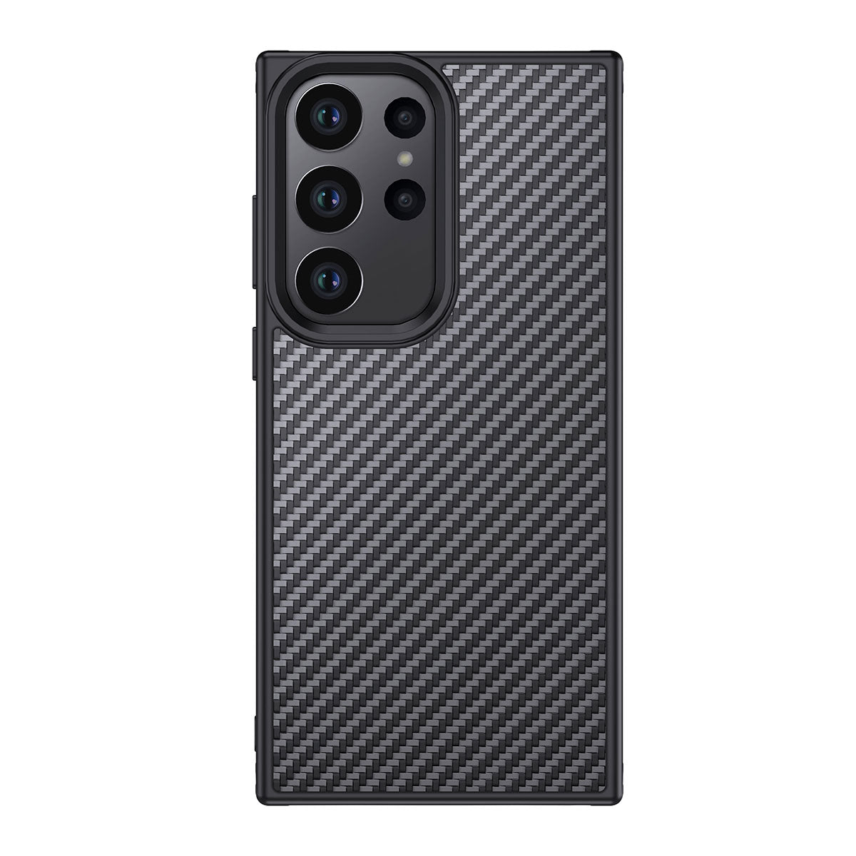 Galaxy S23 Ultra Kılıf Aramid Karbon Fiber Magsafe Özellikli Wlons Radison Kılıf Siyah