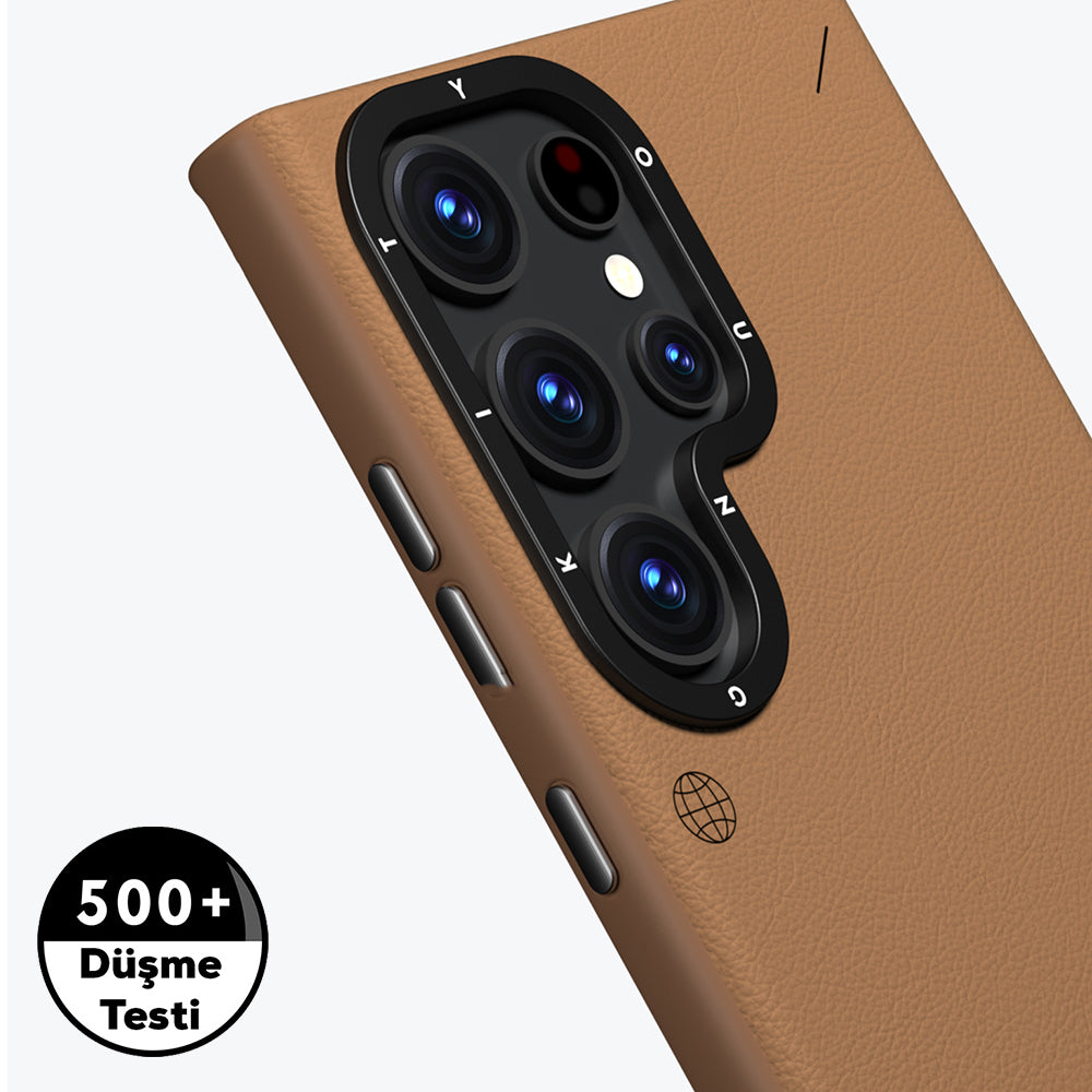 Galaxy S23 Ultra Kılıf Magsafe Şarj Özellikli Basit Mat Deri Desenli Youngkit Tech Fashion Serisi Kapak Gümüş