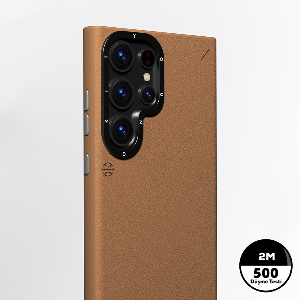 Galaxy S23 Ultra Kılıf Magsafe Şarj Özellikli Basit Mat Deri Desenli Youngkit Tech Fashion Serisi Kapak Gümüş