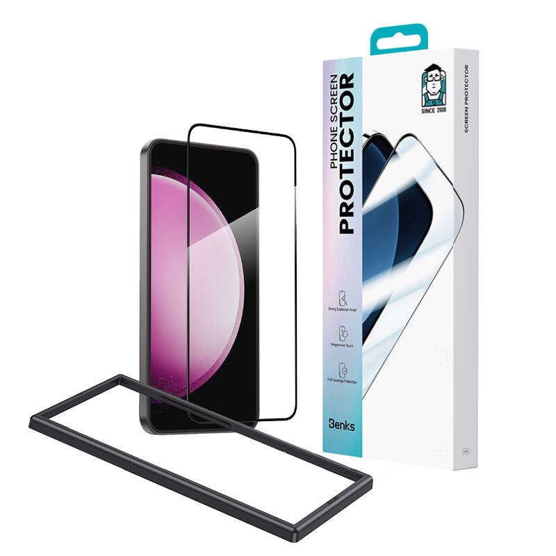 Galaxy S24 Benks Ultra Shield 0.3mm Ekran Koruyucu + Kolay Uygulama Aparatlı Siyah