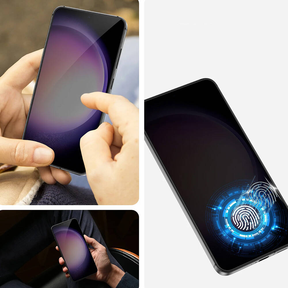 Galaxy S24 Benks Ultra Shield 0.3mm Privacy Ekran Koruyucu + Kolay Uygulama Aparatlı Siyah