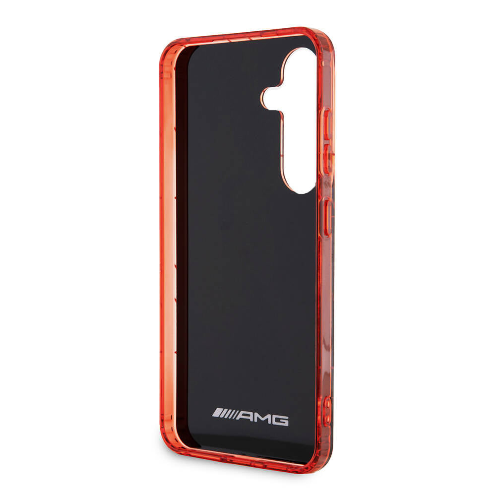 Galaxy S24 Kılıf AMG Orjinal Lisanslı Çift Katmanlı Dörtgen Desenli Kılıf Siyah