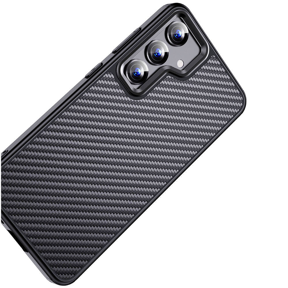 Galaxy S24 Kılıf Aramid Karbon Fiber Magsafe Özellikli Wlons Radison Kılıf Siyah