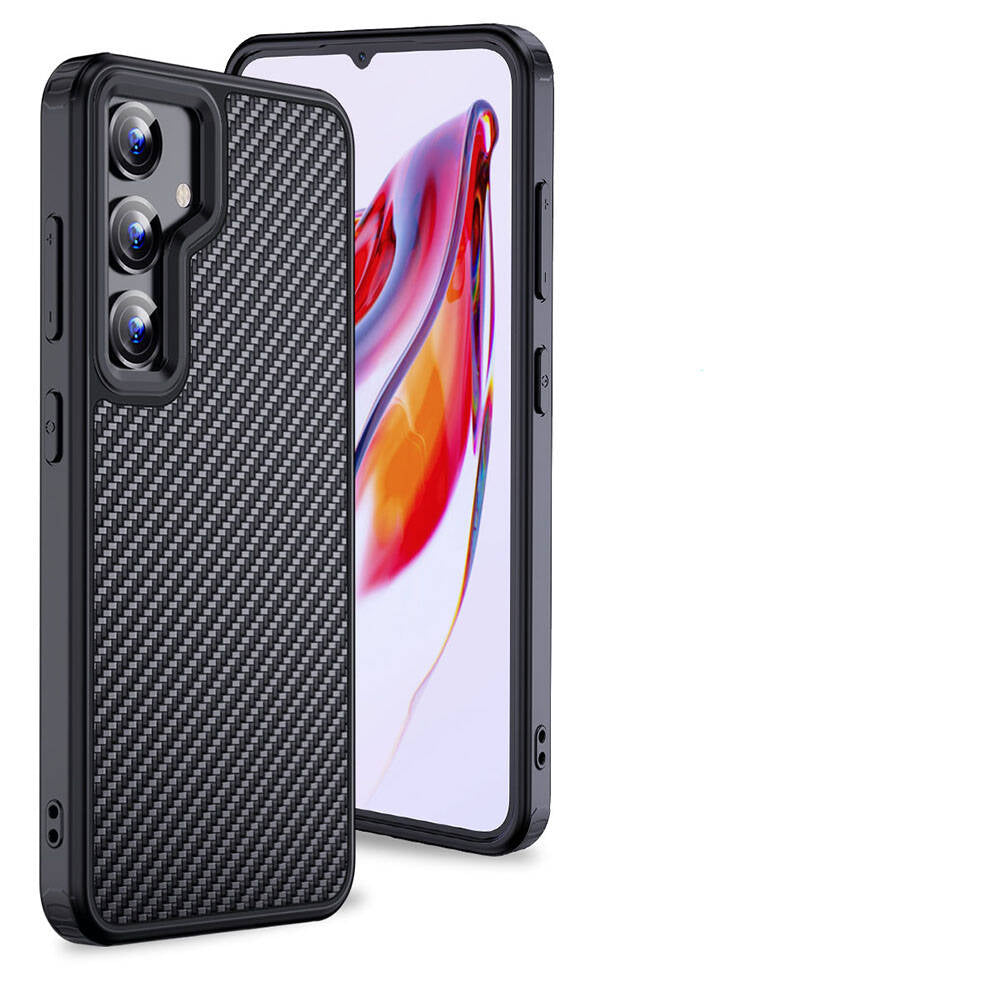 Galaxy S24 Kılıf Aramid Karbon Fiber Magsafe Özellikli Wlons Radison Kılıf Siyah