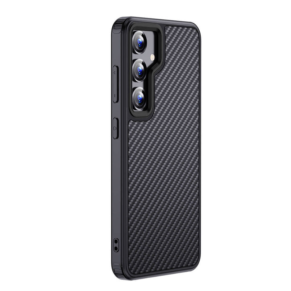 Galaxy S24 Kılıf Aramid Karbon Fiber Magsafe Özellikli Wlons Radison Kılıf Siyah