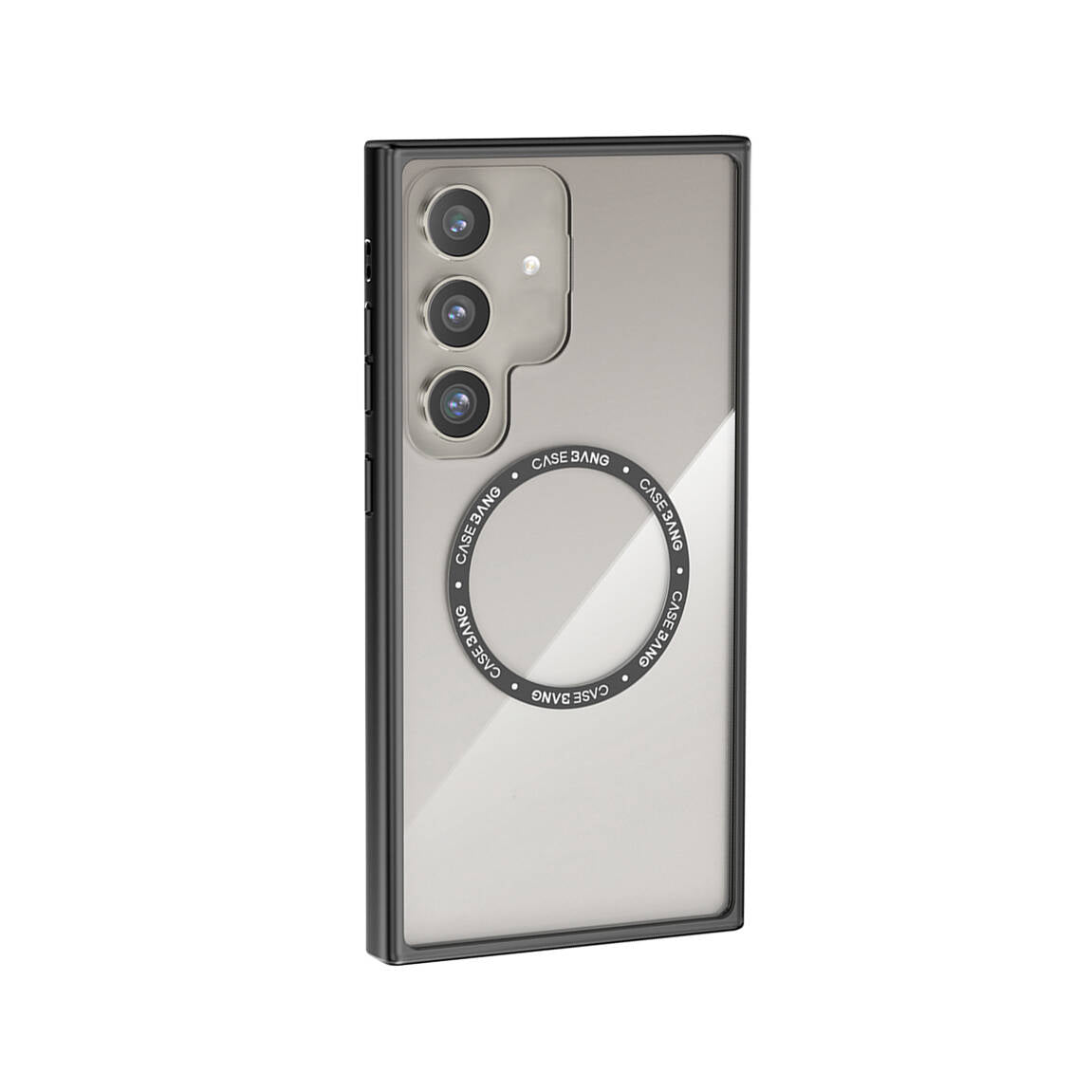 Galaxy S24 Kılıf Magsafe Şarj Özellikli Casebang Body Frame Kılıf Siyah