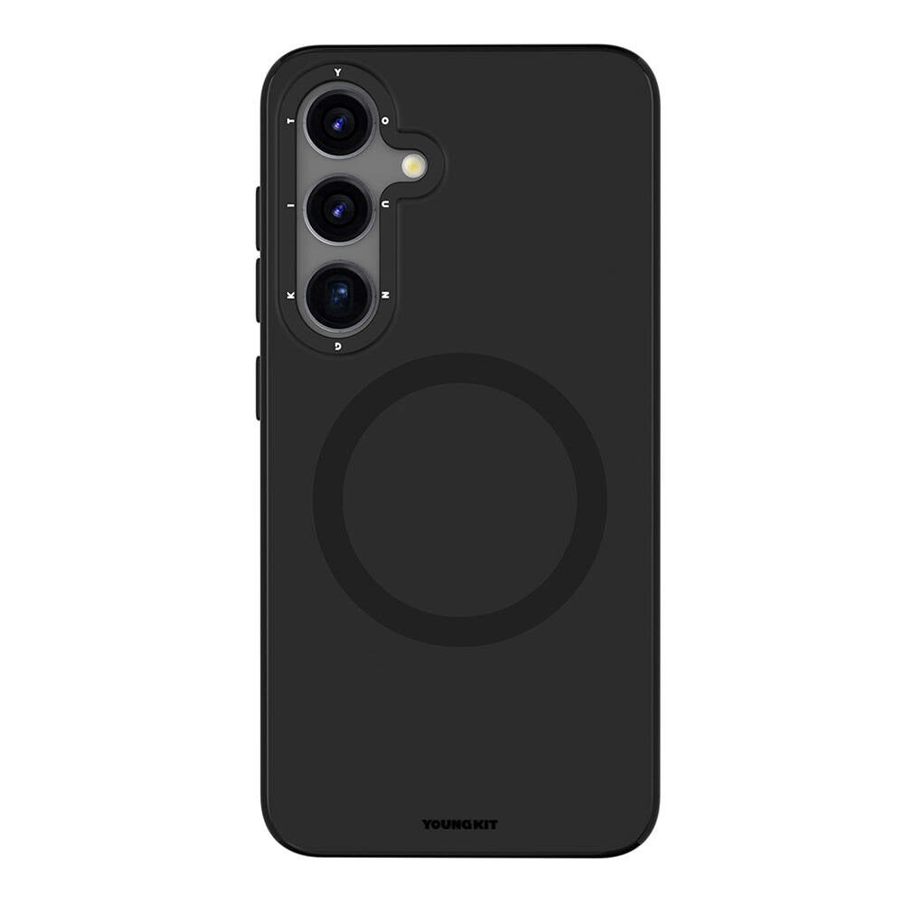 Galaxy S24 Kılıf Magsafe Şarj Özellikli Çizilmeye Ve Aşınmaya Dayanıklı Youngkit Velvet Serisi Kılıf Siyah