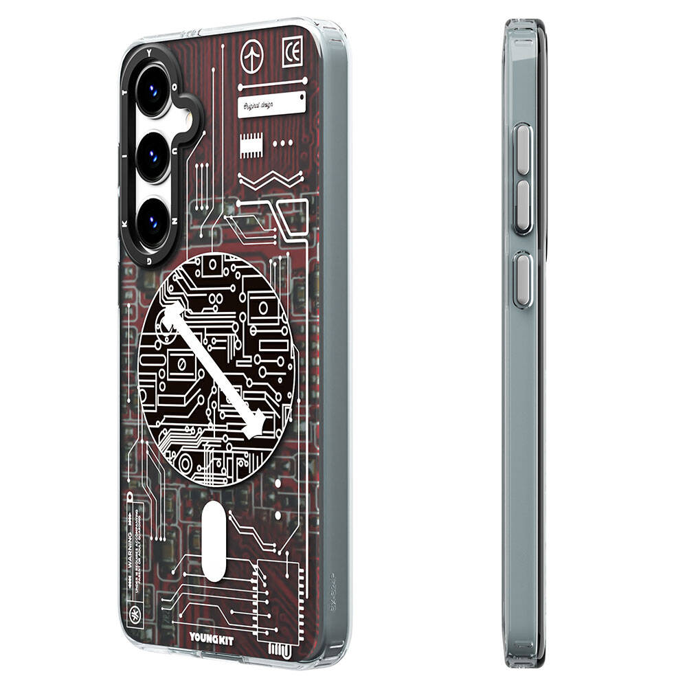 Galaxy S24 Kılıf Magsafe Şarj Özellikli YoungKit Technology Serisi Kılıf Kırmızı