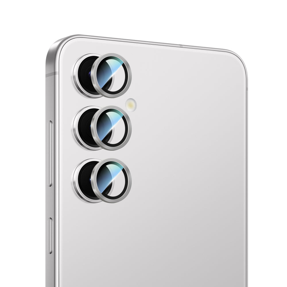 Galaxy S24 Plus CaseWorld Alloy Serisi Oleofobik Anti Reflective Kamera Lens Koruyucu Gümüş