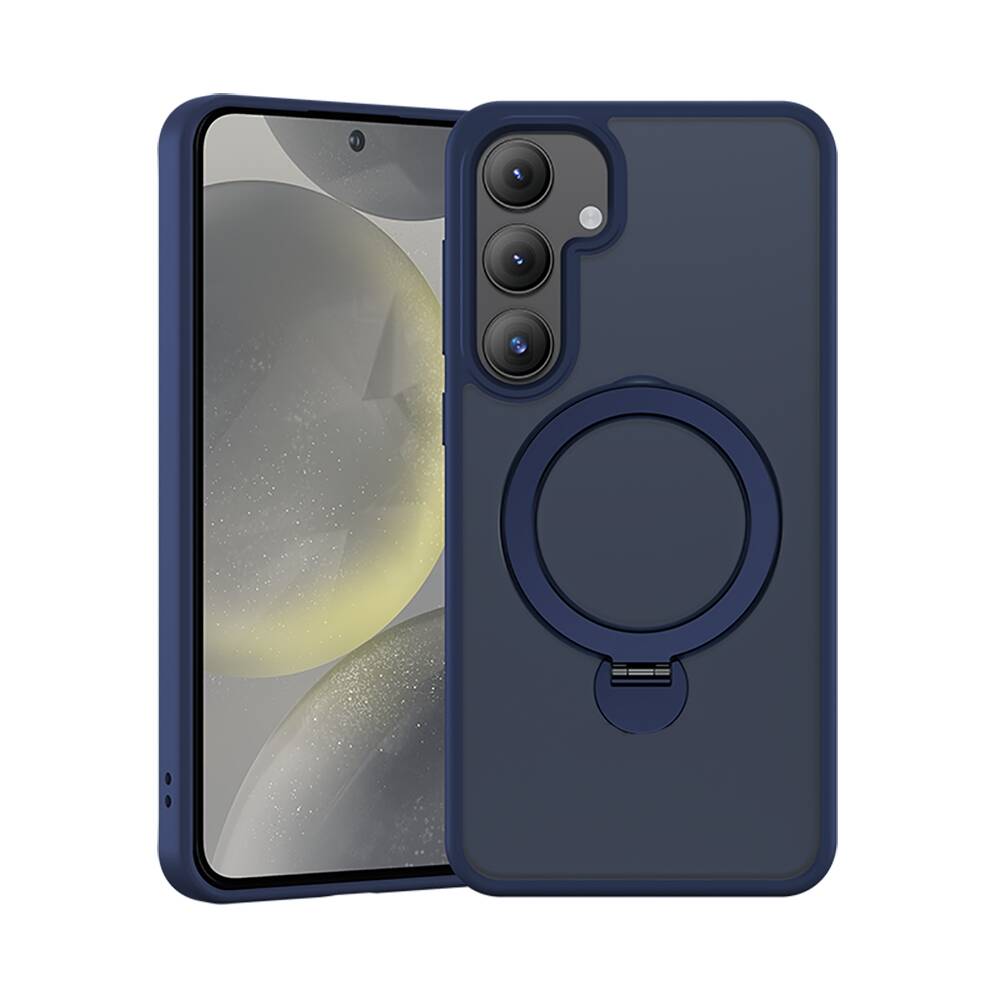 Galaxy S24 Plus Kılıf Magsafe Şarj Özellikli Benks Standlı Mist Protective Kılıf Mavi
