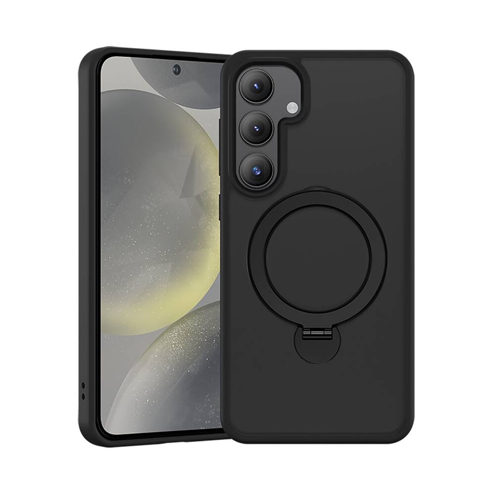 Galaxy S24 Plus Kılıf Magsafe Şarj Özellikli Benks Standlı Mist Protective Kılıf Siyah