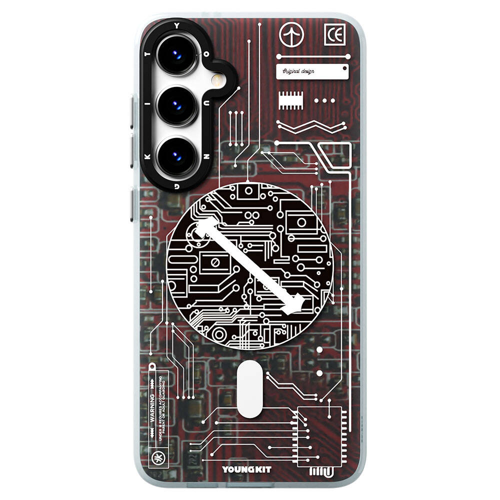 Galaxy S24 Plus Kılıf Magsafe Şarj Özellikli YoungKit Technology Serisi Kılıf Siyah