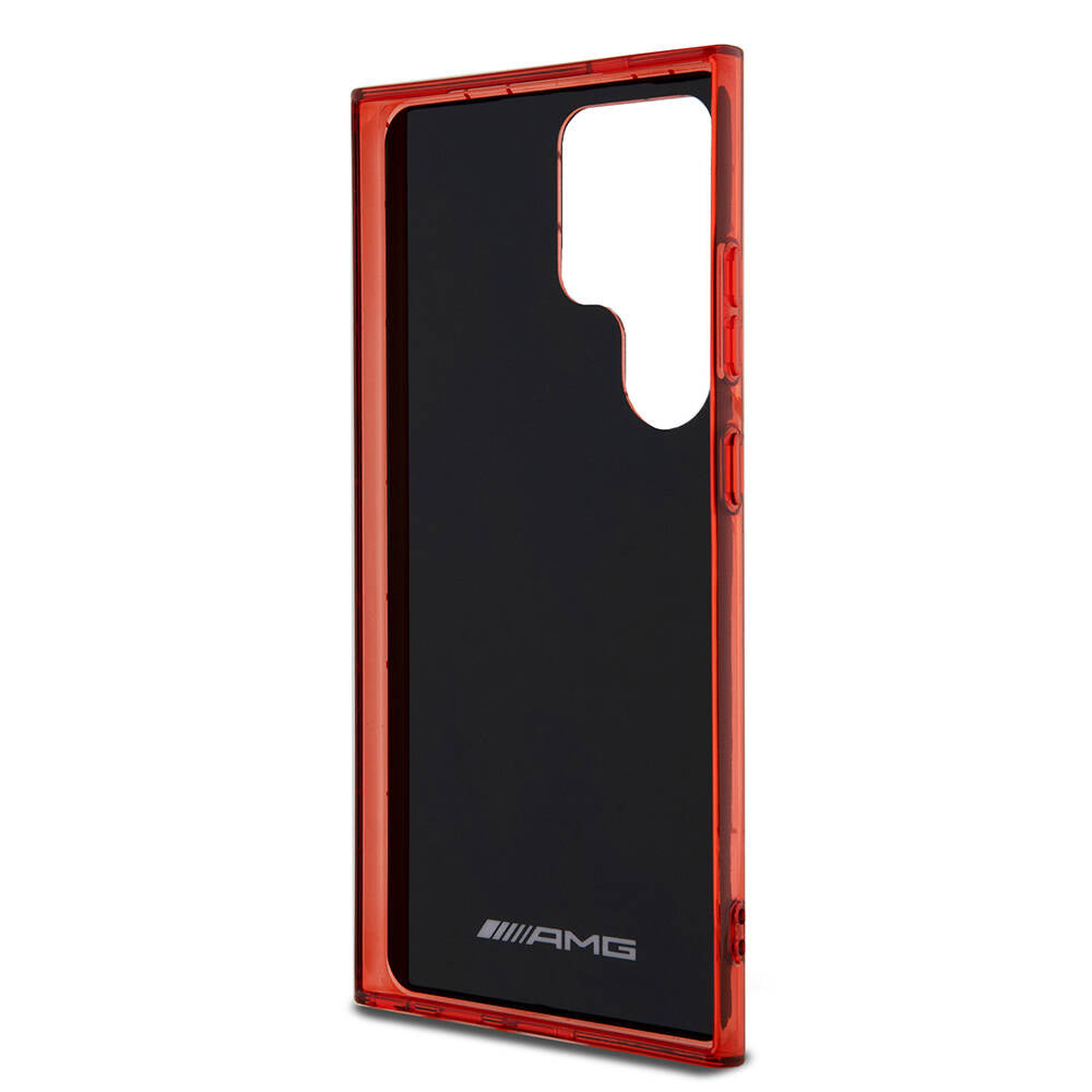 Galaxy S24 Ultra Kılıf AMG Orjinal Lisanslı Çift Katmanlı Dörtgen Desenli Kılıf Siyah