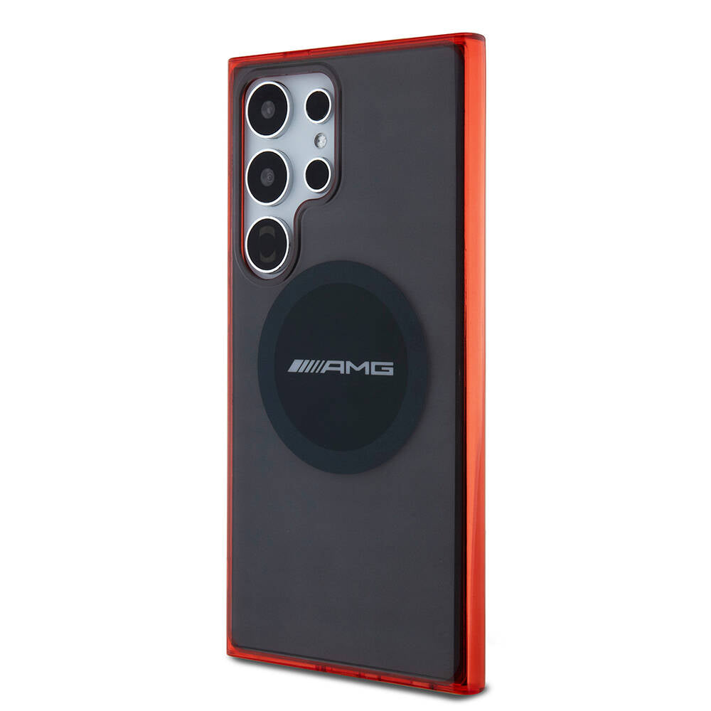 Galaxy S24 Ultra Kılıf AMG Orjinal Lisanslı Magsafe Şarj Özellikli Transparan Timeless Kılıf Siyah