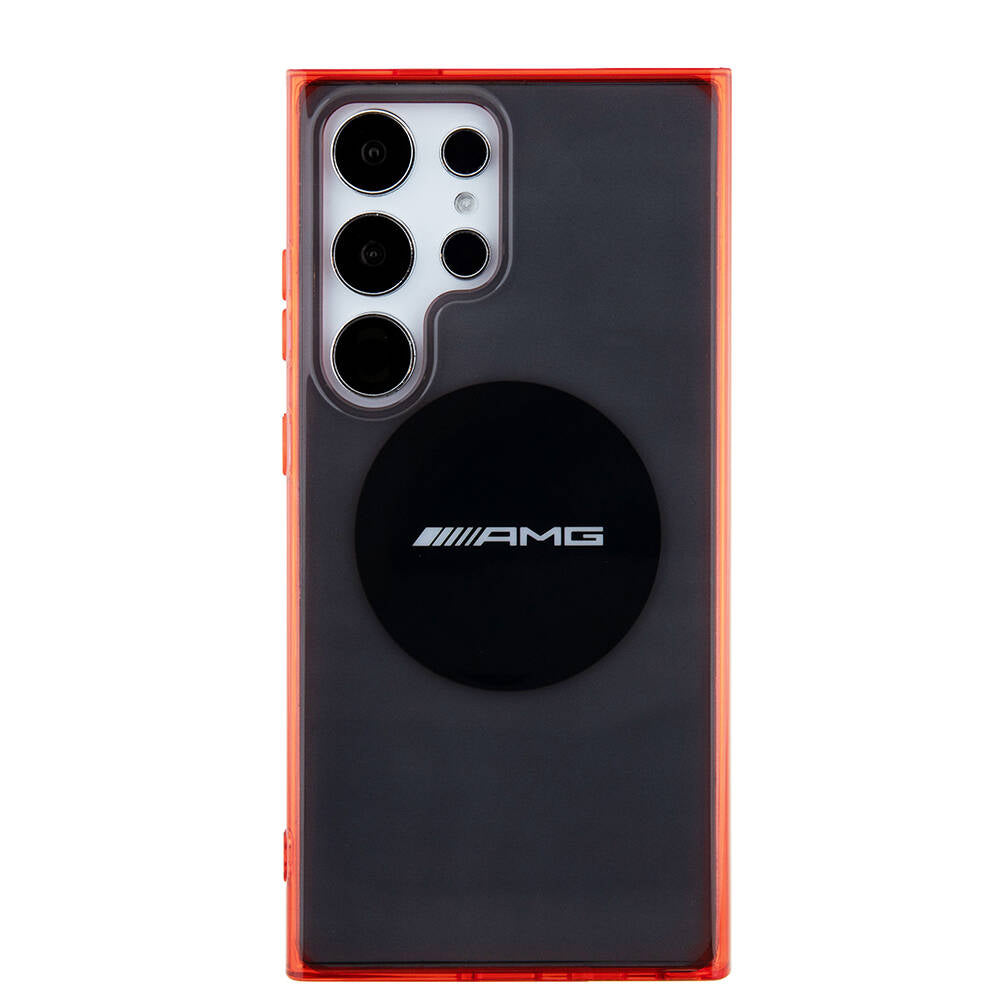 Galaxy S24 Ultra Kılıf AMG Orjinal Lisanslı Magsafe Şarj Özellikli Transparan Timeless Kılıf Siyah