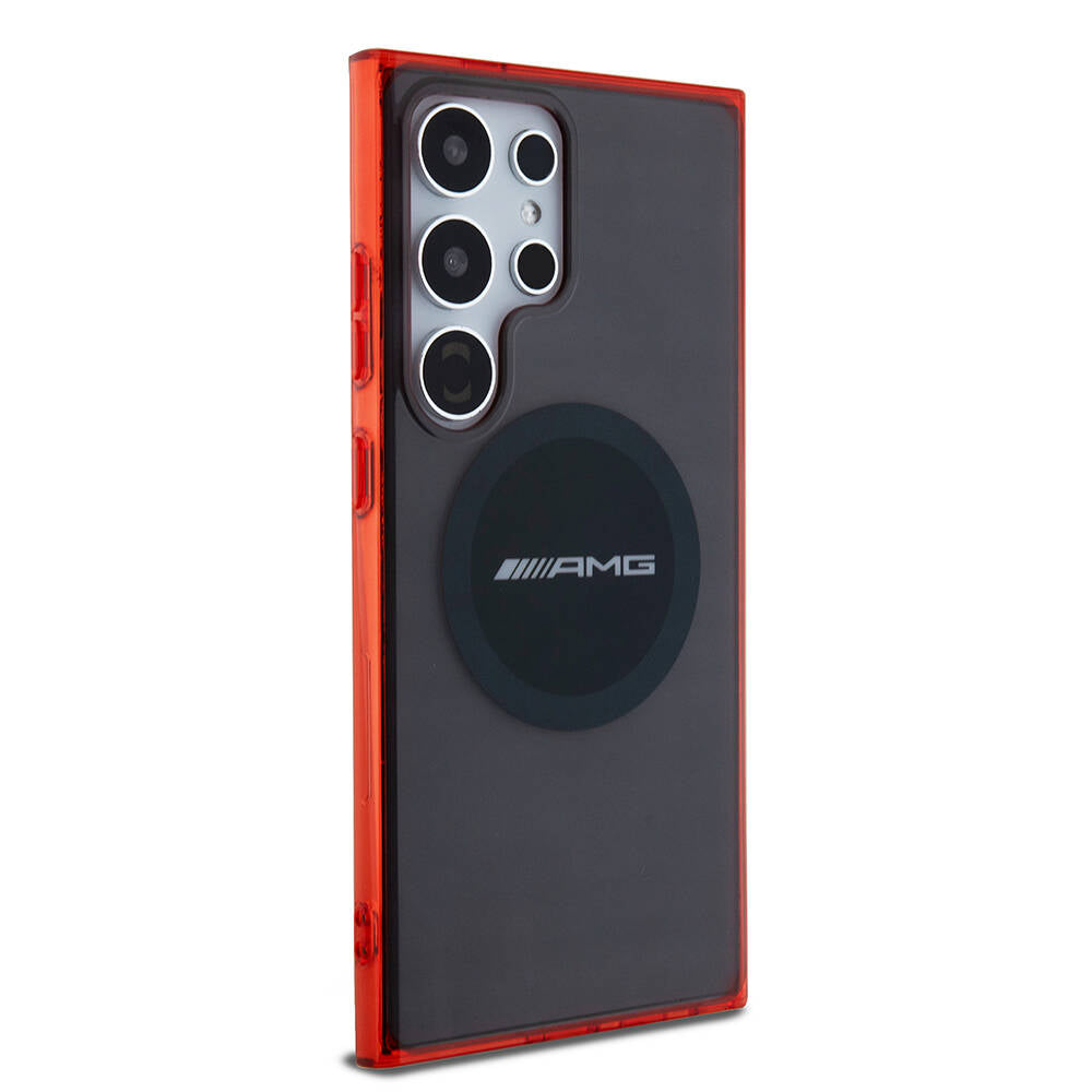 Galaxy S24 Ultra Kılıf AMG Orjinal Lisanslı Magsafe Şarj Özellikli Transparan Timeless Kılıf Siyah