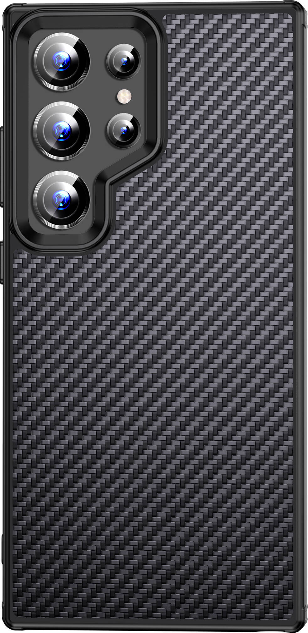Galaxy S24 Ultra Kılıf Aramid Karbon Fiber Magsafe Özellikli Wlons Radison Kılıf Siyah