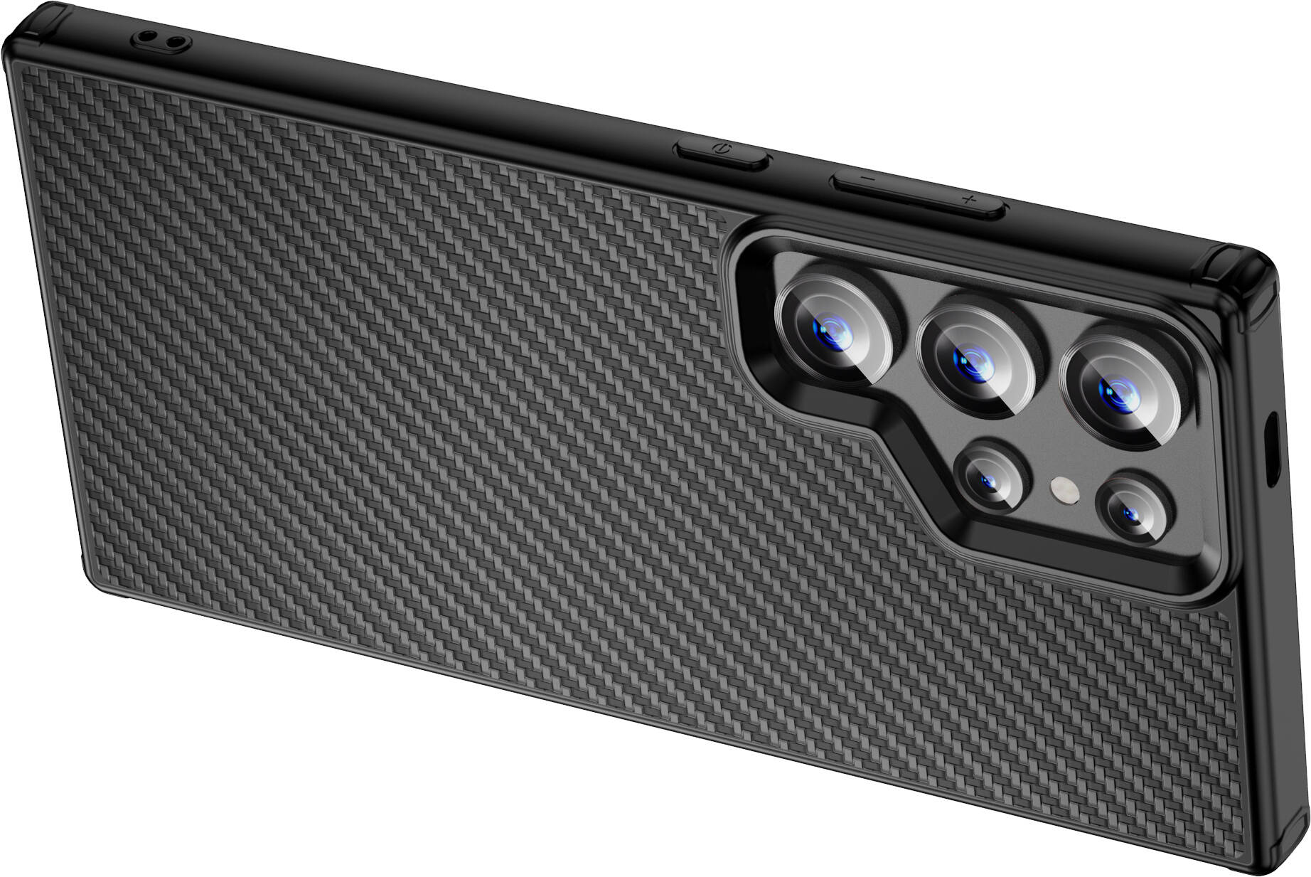 Galaxy S24 Ultra Kılıf Aramid Karbon Fiber Magsafe Özellikli Wlons Radison Kılıf Siyah