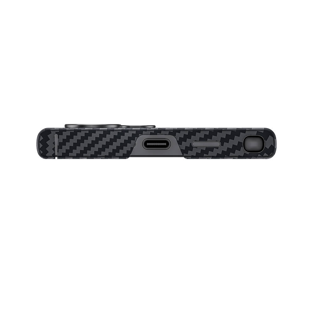 Galaxy S24 Ultra Kılıf Magsafe Özellikli Karbon Fiber Benks Essential ArmorAir 600D Kevlar Kılıf Siyah