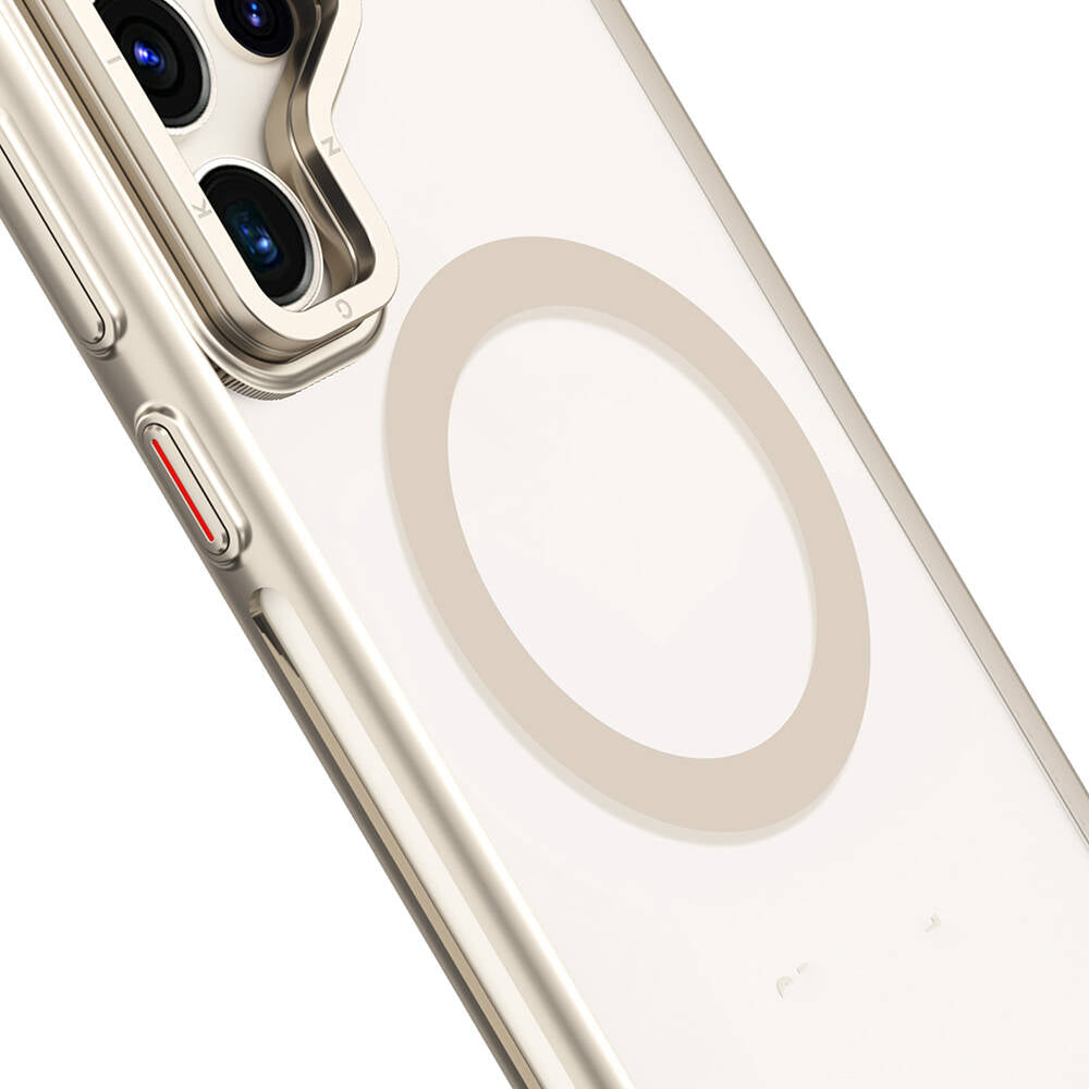 Galaxy S24 Ultra Kılıf Magsafe Şarj Özellikli Sararma Önleyici Youngkit Crystal Grid Kılıf Siyah