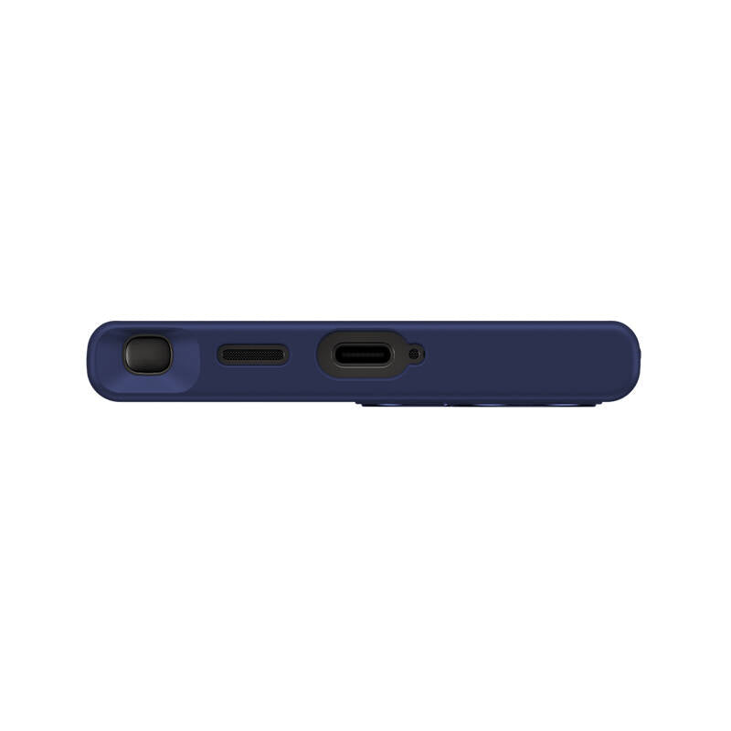 Galaxy S24 Ultra Kılıf Magsafe Şarj Özellikli Şeffaf Arka Yüzey Benks MagClap TPU Çerçeve Kılıf Mavi