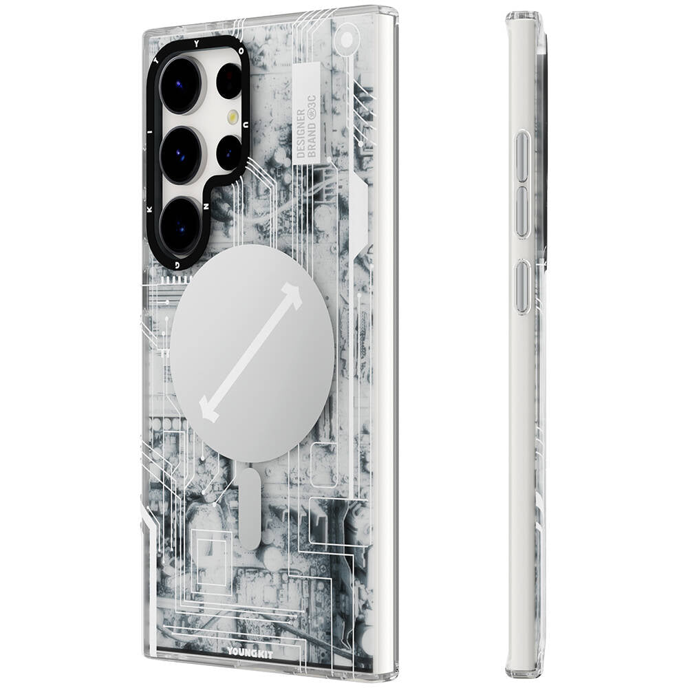 Galaxy S24 Ultra Kılıf Magsafe Şarj Özellikli YoungKit Technology Serisi Kılıf Kırmızı
