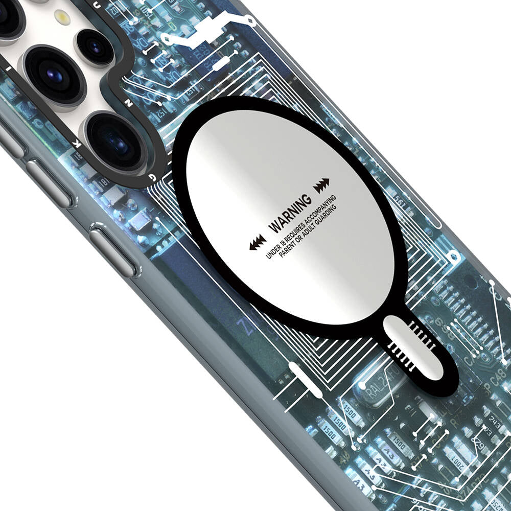 Galaxy S24 Ultra Kılıf Magsafe Şarj Özellikli YoungKit Technology Serisi Kılıf Beyaz