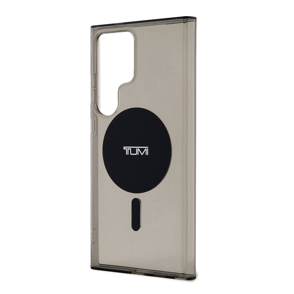Galaxy S24 Ultra Kılıf TUMI Orjinal Lisanslı Magsafe Şarj Özellikli Airbag Köşeli Transparan Plain Kılıf Siyah